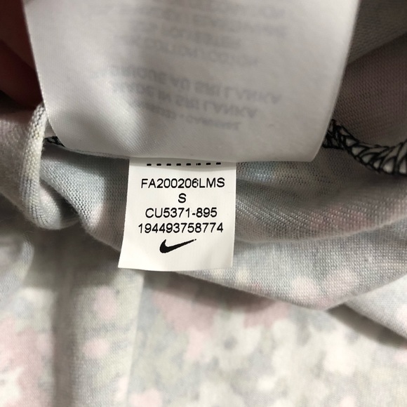 Nike Dual Ditsy Floral Bodycon Cami Dress Swoosh Logo Straps Dark Floral Size S - Picture 6 of 9